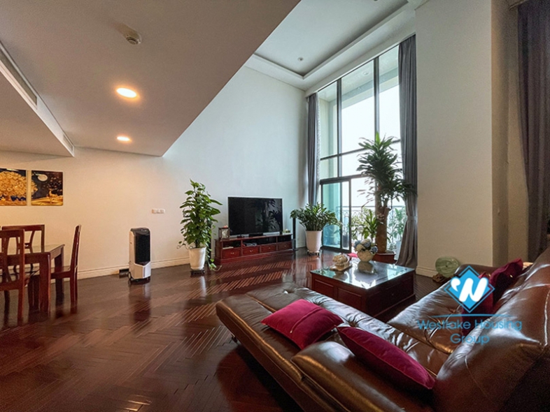 Three-bedroom duplex apartment for rent in Hoang Thanh Tower.